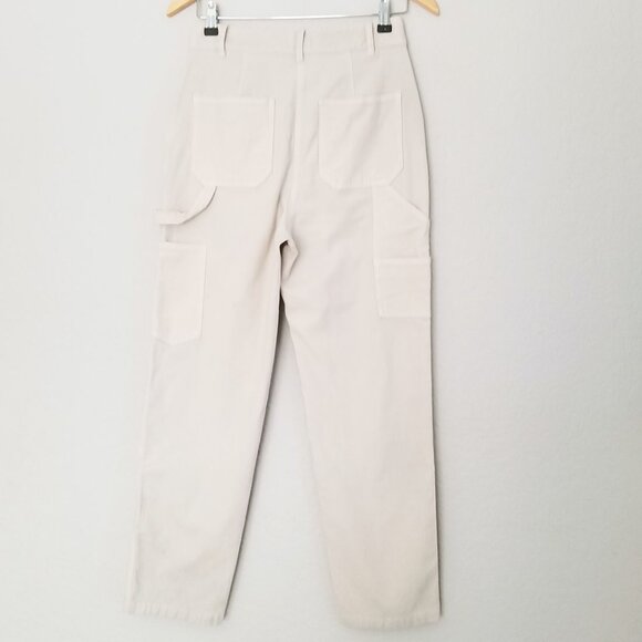 Wilfred Free Aritzia Brennan High Rise Utility Pants Size 6 Birch Off White $128 - Picture 8 of 16